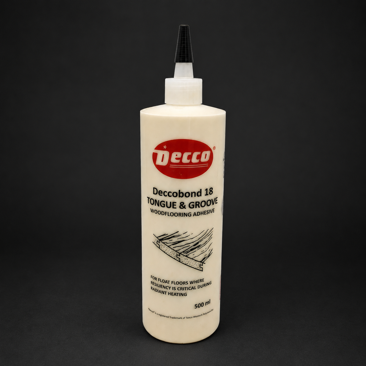 Deccobond 18 Premium Yellow tongue and groove wood flooring adhesive 500ml