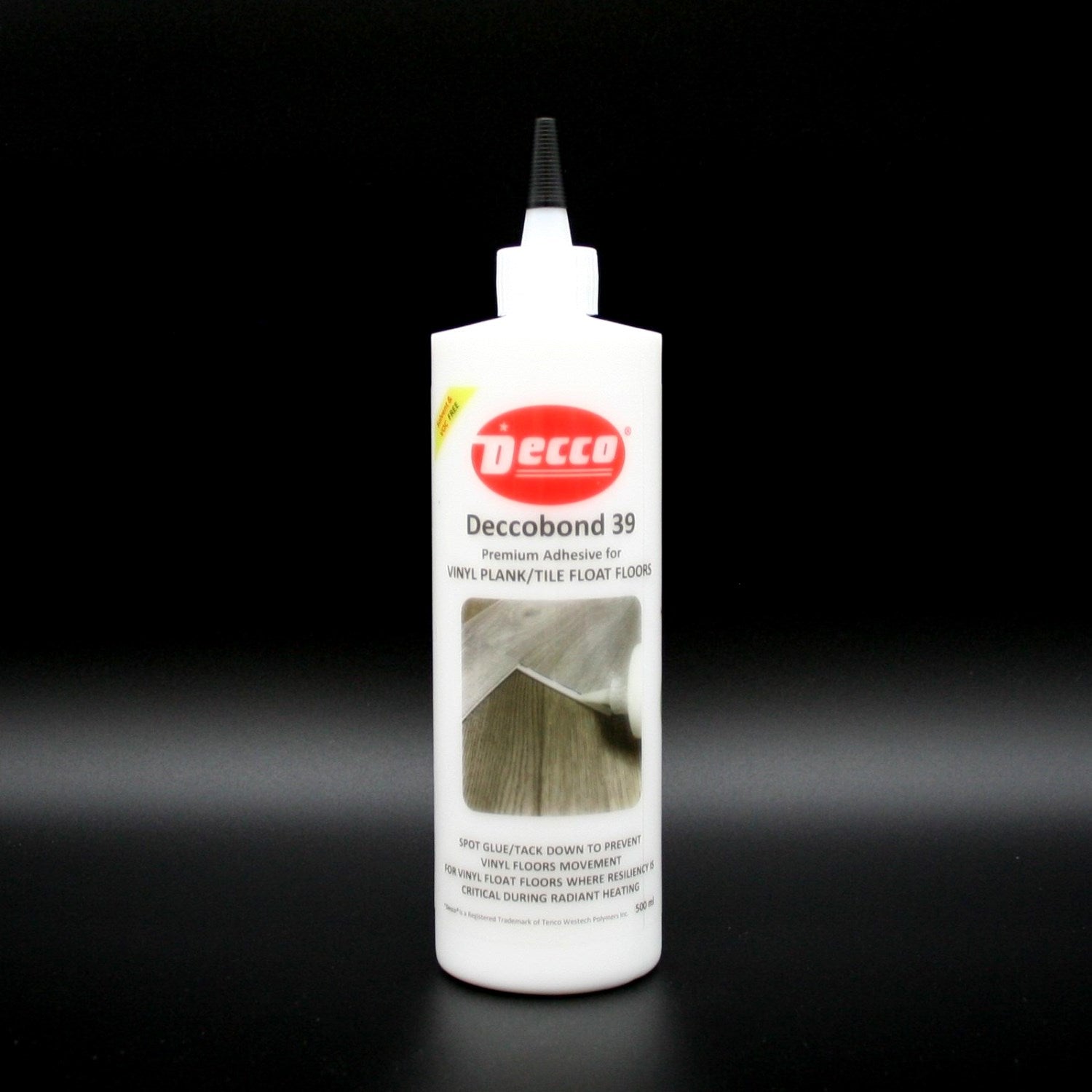 Deccobond 39 premium vinyl plank and tile float floor adhesive 500ml