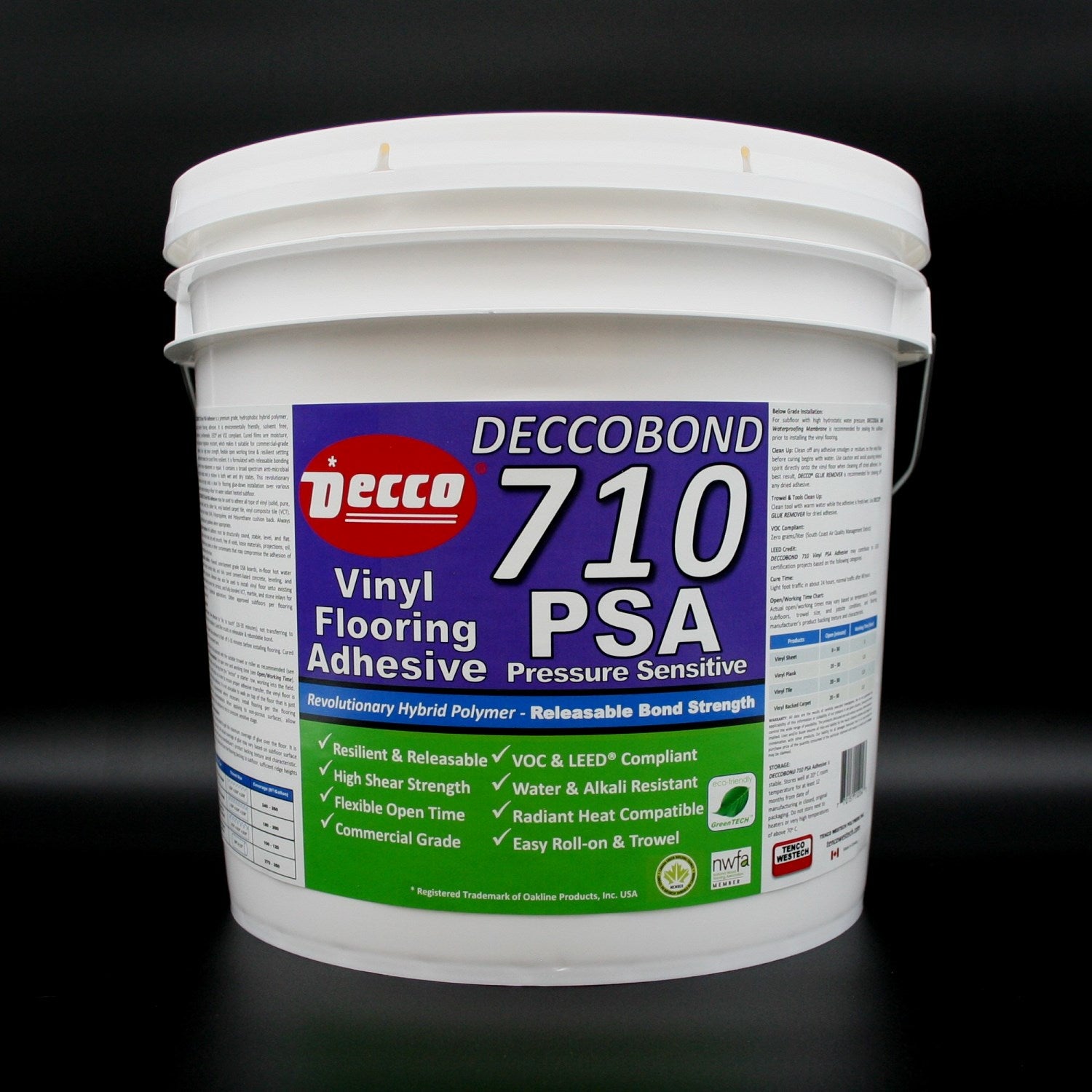 Deccobond 710 vinyl and carpet pressure sensitive flooring adhesive 3.5 gallon