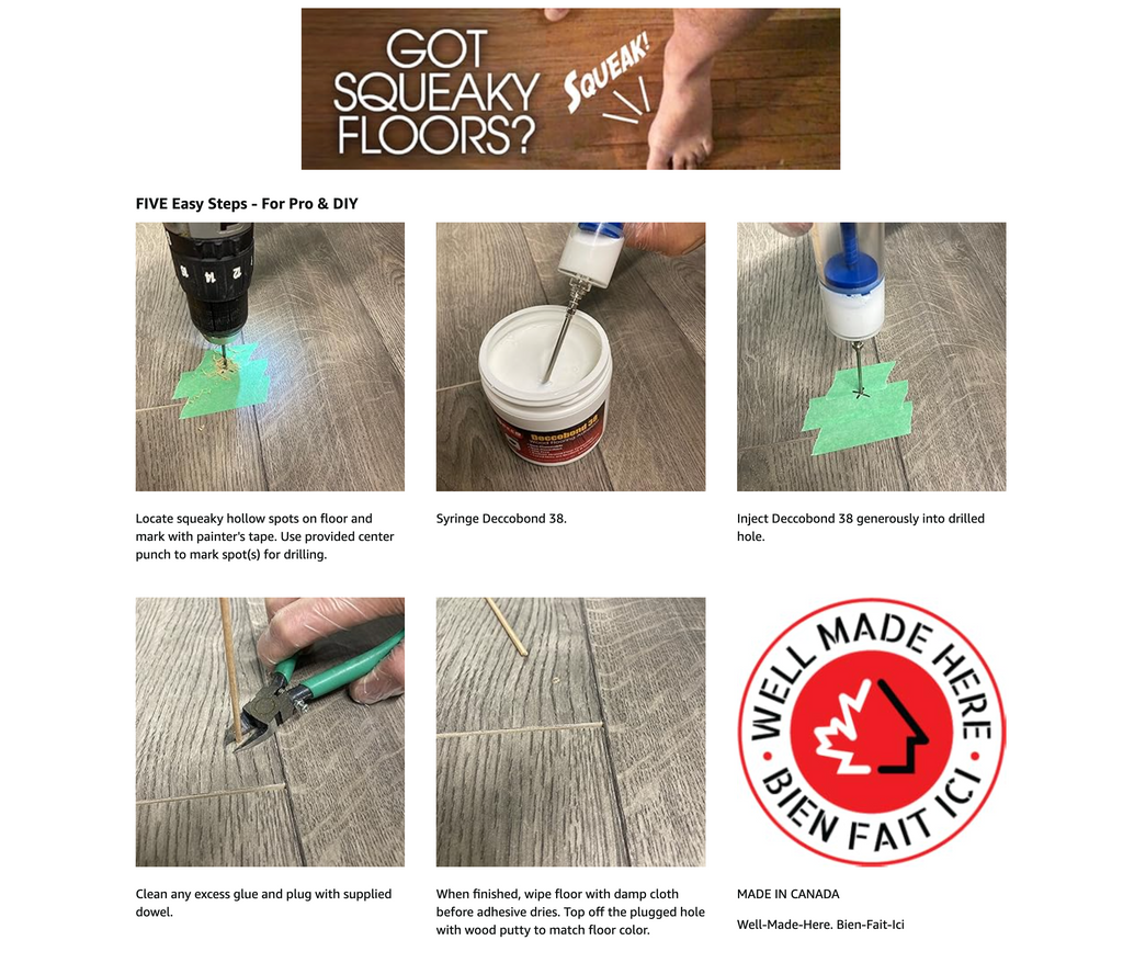 Deccobond FIX-IT kit components and instructions